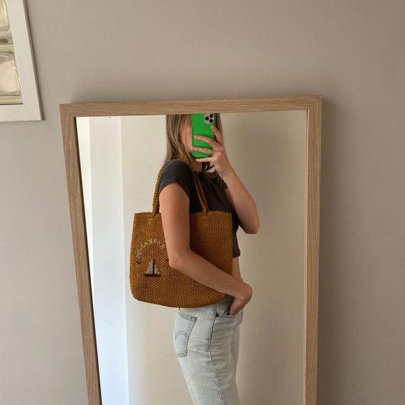 Vintage hand woven tote - Picture 3 of 4